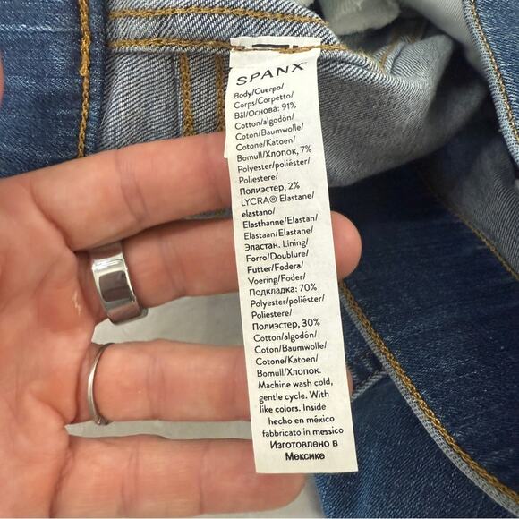 SPANX Jeans Denim Flare Vintage Indigo Blue Pull On Long Y2K 20456R Plus Size 2X - Picture 9 of 11